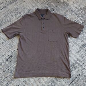 Van Heusen Brown Polo Shirt Classic Knit Design